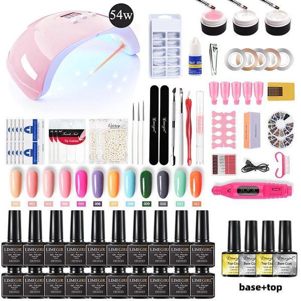 nail set 24/12 with 54w uv led lamp dryer pcs gel polish kit soak off manicure electric drill for tools art kits1
nail set 24/12 with 54w uv led lamp dryer pcs gel polish kit soak off manicure electric drill for tools art kits1