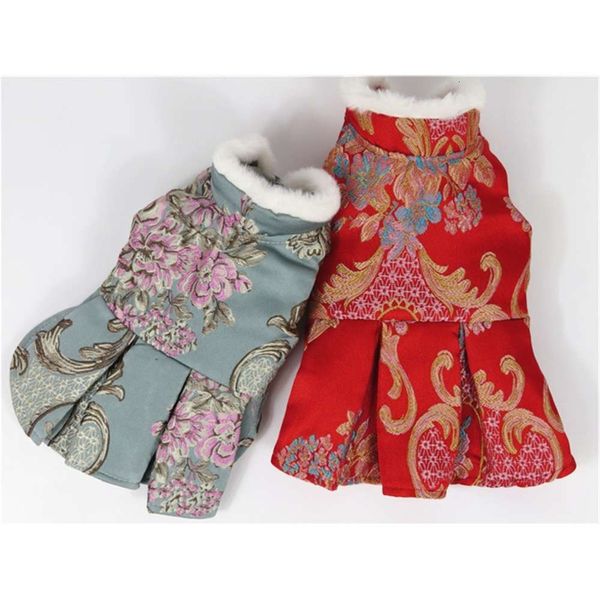 the dog clothes velvet thickened vest chinese style pet dog year tang dress princess skirt
the dog clothes velvet thickened vest chinese style pet dog year tang dress princess skirt