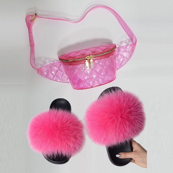 fashion rainbow brand fur slides furry fluffy women fur slippers with jelly purses set, Black
fashion rainbow brand fur slides furry fluffy women fur slippers with jelly purses set, Black
