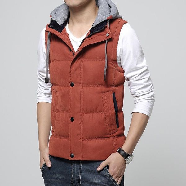men's vests vest men thicken hooded winter hat waistcoat windbreak jacket without sleeves cotton-padded detachable coats, Black;white
men's vests vest men thicken hooded winter hat waistcoat windbreak jacket without sleeves cotton-padded detachable coats, Black;white