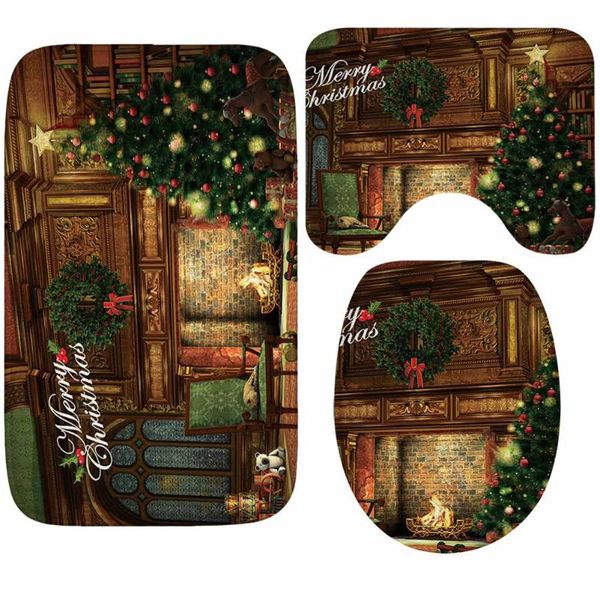 printed bath mat sets 3pcs christmas pattern bathroom carpet floor mats toilet lid cover non-slip rug doormat
printed bath mat sets 3pcs christmas pattern bathroom carpet floor mats toilet lid cover non-slip rug doormat