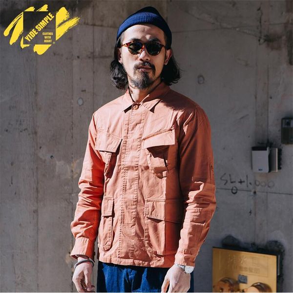 men's jackets vintage japanese style 2021 spring autumn fashion retro mens multi-pocket casual jacket high street outerwear a3296, Black;brown
men's jackets vintage japanese style 2021 spring autumn fashion retro mens multi-pocket casual jacket high street outerwear a3296, Black;brown