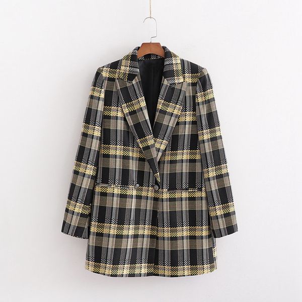 vintage chic women buttons plaid tweed jacket fashion arrival female thick warm coat casual casaco femme 210520, Black
vintage chic women buttons plaid tweed jacket fashion arrival female thick warm coat casual casaco femme 210520, Black