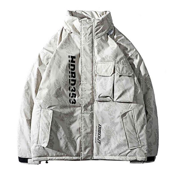 down men's winter coats fashion outerwear streetwear big pockets parkas ribbons, Black
down men's winter coats fashion outerwear streetwear big pockets parkas ribbons, Black