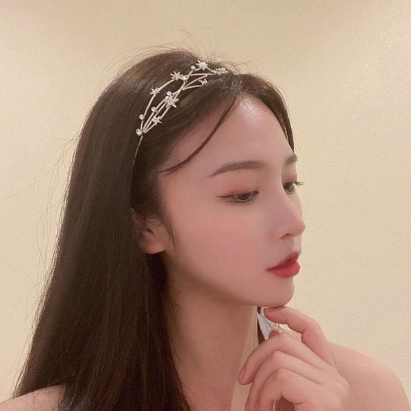 pointed star pearl hoop headband temperament design sense of simple female, Black;brown
pointed star pearl hoop headband temperament design sense of simple female, Black;brown