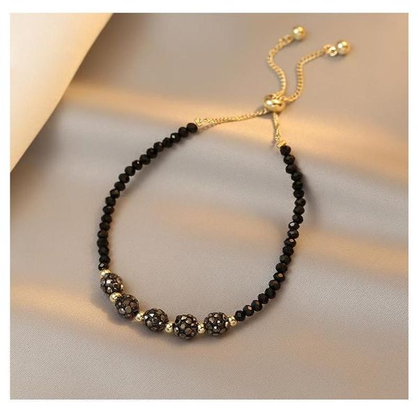link, chain 2021 fashion black crystal beaded bracelet for woman korean simple exquisite gold cuff female jewelry gift
link, chain 2021 fashion black crystal beaded bracelet for woman korean simple exquisite gold cuff female jewelry gift