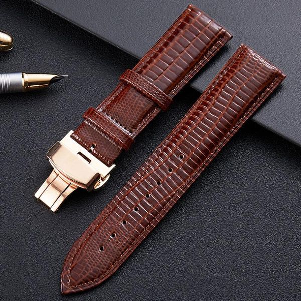 watch bands men substitute band lizard pattern rose gold butterfly buckle calfskin watchbands leather belt 16mm~22mm strap, Black;brown
watch bands men substitute band lizard pattern rose gold butterfly buckle calfskin watchbands leather belt 16mm~22mm strap, Black;brown