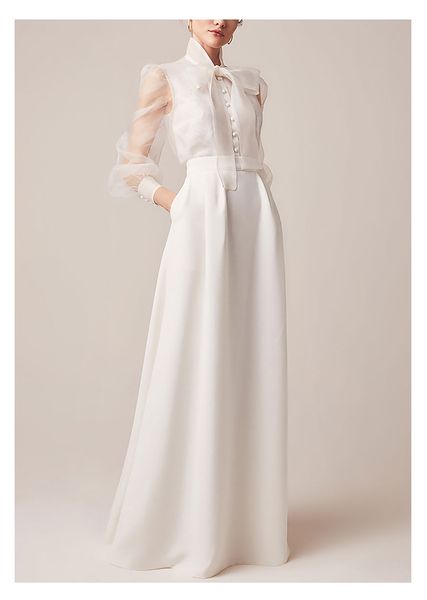 elegant evening dresses high-neck long-sleeves organza big-bow custom made women formal stunning floor-length prom dress robe de mariée cust, Black
elegant evening dresses high-neck long-sleeves organza big-bow custom made women formal stunning floor-length prom dress robe de mariée cust, Black