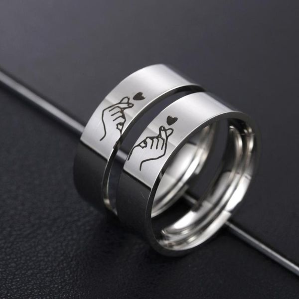 wedding rings 2021 fashion lettering stainless steel ring silver color romatic design heart couple valentine's day anniversary gift, Slivery;golden
wedding rings 2021 fashion lettering stainless steel ring silver color romatic design heart couple valentine's day anniversary gift, Slivery;golden