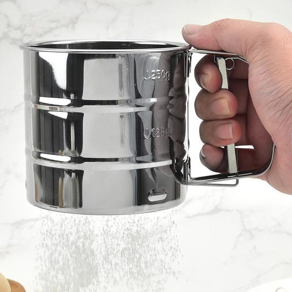 baking & pastry tools manual cup flour sieve stainless steel mirror light hand-held filter tool
baking & pastry tools manual cup flour sieve stainless steel mirror light hand-held filter tool