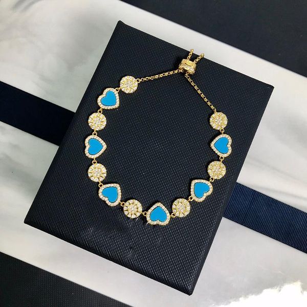 link, chain blue love sun bracelet women's summer bihemia goldden zirconia fashion adjustable zk30, Black
link, chain blue love sun bracelet women's summer bihemia goldden zirconia fashion adjustable zk30, Black