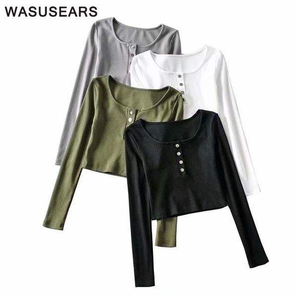 women's sweaters women and pullovers 2021 black long sleeve pullover sweater button up knit crop casual spring autumn, White;black
women's sweaters women and pullovers 2021 black long sleeve pullover sweater button up knit crop casual spring autumn, White;black