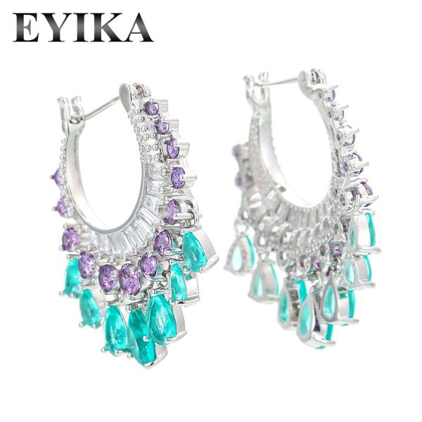 hoop & huggie eyika bohemian purple blue zircon crystal water drop tassel big earrings women fashion bridal wedding statement jewelry, Golden;silver
hoop & huggie eyika bohemian purple blue zircon crystal water drop tassel big earrings women fashion bridal wedding statement jewelry, Golden;silver