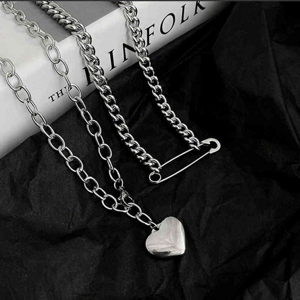 fashion jewelry pin design chain around the neck love heart necklace for women pendant prom accessories hip-hop clavicle chokers, Silver
fashion jewelry pin design chain around the neck love heart necklace for women pendant prom accessories hip-hop clavicle chokers, Silver