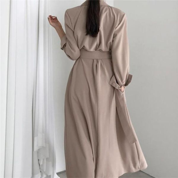 women's trench coats minimalist long coat women elegant ol outwear 2021 vintage overcoat suit collar double breasted windbreaker, Tan;black
women's trench coats minimalist long coat women elegant ol outwear 2021 vintage overcoat suit collar double breasted windbreaker, Tan;black