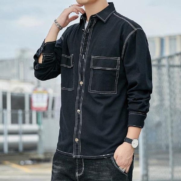 men's casual shirts cotton multi-bag japanese tooling long-sleeved shirt fashion solid color loose large size harajuku white, White;black
men's casual shirts cotton multi-bag japanese tooling long-sleeved shirt fashion solid color loose large size harajuku white, White;black