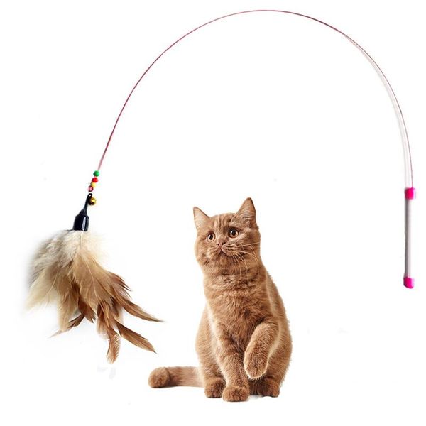 cat toys teaser interactive stick toy rod with metal bells and feather long wire supplies play game pet products
cat toys teaser interactive stick toy rod with metal bells and feather long wire supplies play game pet products