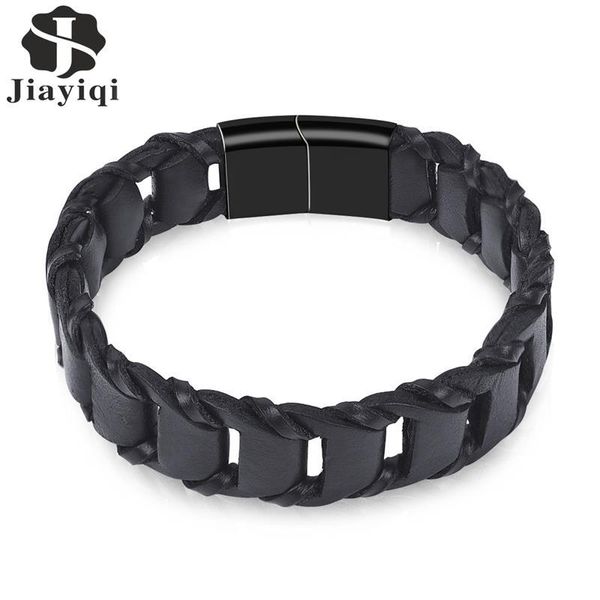 charm bracelets jiayiqi fashion genuine leather bracelet for men brown black rope chain stainless steel clasp magnetic punk jewelry cool gif, Golden;silver
charm bracelets jiayiqi fashion genuine leather bracelet for men brown black rope chain stainless steel clasp magnetic punk jewelry cool gif, Golden;silver