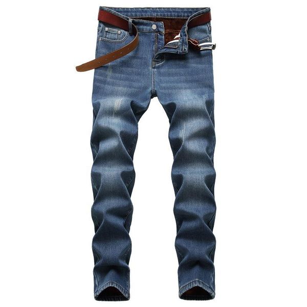 men's jeans fall and winter with velvet for men elastic european american young fashion pants, Blue
men's jeans fall and winter with velvet for men elastic european american young fashion pants, Blue