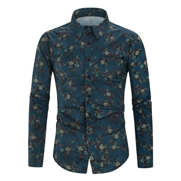 men's casual shirts long-sleeved shirt lapel single-breasted retro printed cotton polyester blended flowers slim fit male for, White;black
men's casual shirts long-sleeved shirt lapel single-breasted retro printed cotton polyester blended flowers slim fit male for, White;black