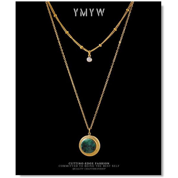 pendant necklaces ymyw temperament stainless steel round stone necklace for women bijoux ete 2021 gold collar anniversary gift, Silver
pendant necklaces ymyw temperament stainless steel round stone necklace for women bijoux ete 2021 gold collar anniversary gift, Silver