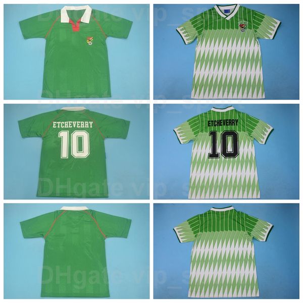 national team 1994 1995 retro soccer bolivia vintage jerseys classic 10 etcheverry team color green white football shirt kits uniform custom, Black;yellow
national team 1994 1995 retro soccer bolivia vintage jerseys classic 10 etcheverry team color green white football shirt kits uniform custom, Black;yellow