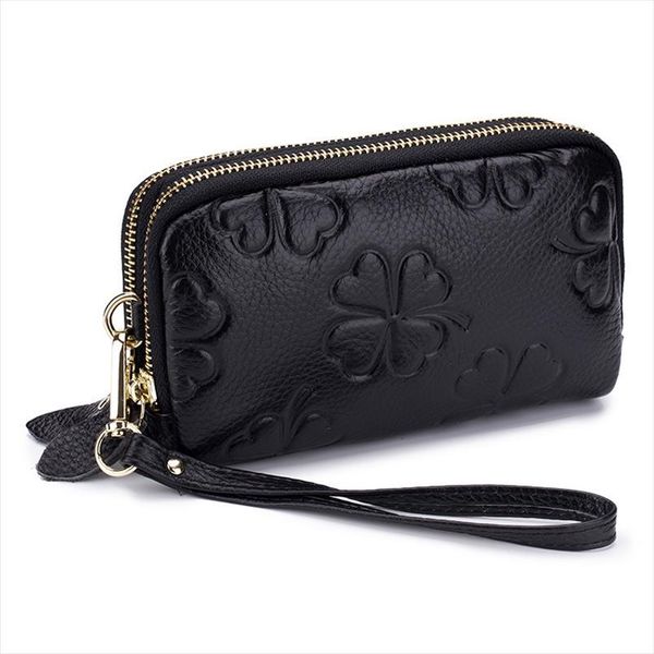 genuine cow leather women long wallet first layer of cowhide ladies double zipper purse four leaf clover female money bag, Red;black
genuine cow leather women long wallet first layer of cowhide ladies double zipper purse four leaf clover female money bag, Red;black