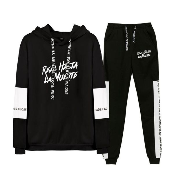 men's hoodies & sweatshirts anuel real hasta la muerte hoodie sweatshirt sweatpants set casual street suit clothing, Black
men's hoodies & sweatshirts anuel real hasta la muerte hoodie sweatshirt sweatpants set casual street suit clothing, Black