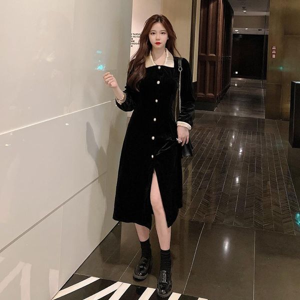 casual dresses nus in area b ~ french restoring ancient ways of cultivate one's morality temperament long brought into color black velv, Black;gray
casual dresses nus in area b ~ french restoring ancient ways of cultivate one's morality temperament long brought into color black velv, Black;gray