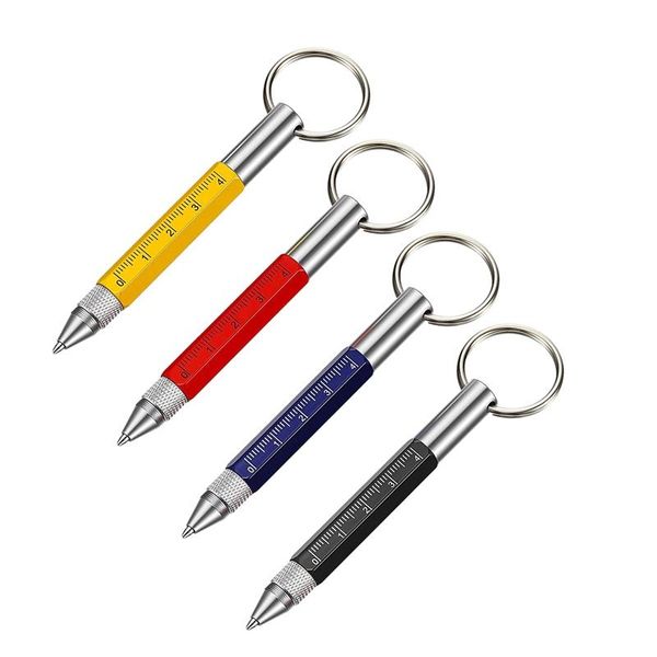 keychains 4 pcs 6 in 1 multi tool tech pen key ring screwdriver with ruler two-head ballpoint refills metal, Silver
keychains 4 pcs 6 in 1 multi tool tech pen key ring screwdriver with ruler two-head ballpoint refills metal, Silver
