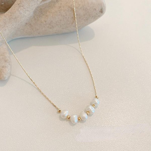 chokers romantic gold color thin chain necklace french irregular baroque pearl beaded for women ladies chic accessories, Golden;silver
chokers romantic gold color thin chain necklace french irregular baroque pearl beaded for women ladies chic accessories, Golden;silver