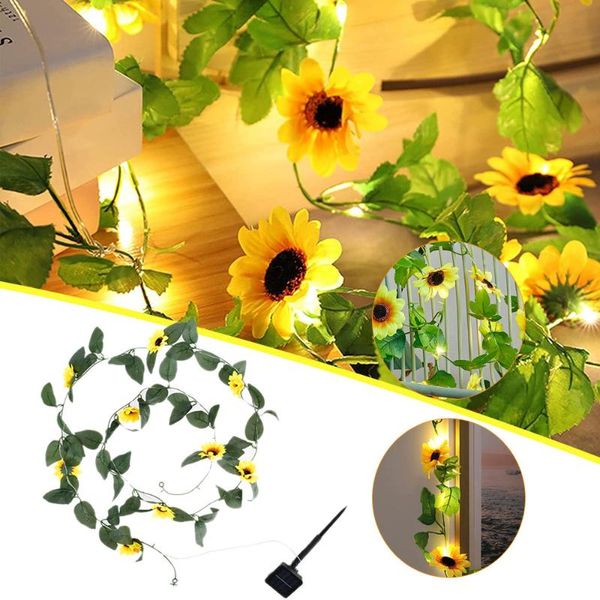 solar lamps 20 led artificial sunflower garland fairy light hanging flower vine string lamp safety warm white wedding party home decor
solar lamps 20 led artificial sunflower garland fairy light hanging flower vine string lamp safety warm white wedding party home decor