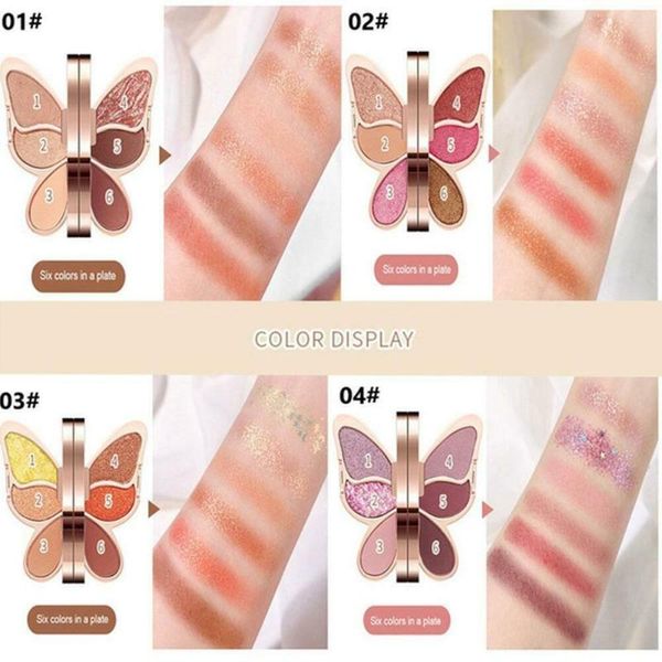eye shadow 6colors butterfly eyeshadow palette pearlescent shiny sequins glitter matte lasting pigmented makeup
eye shadow 6colors butterfly eyeshadow palette pearlescent shiny sequins glitter matte lasting pigmented makeup