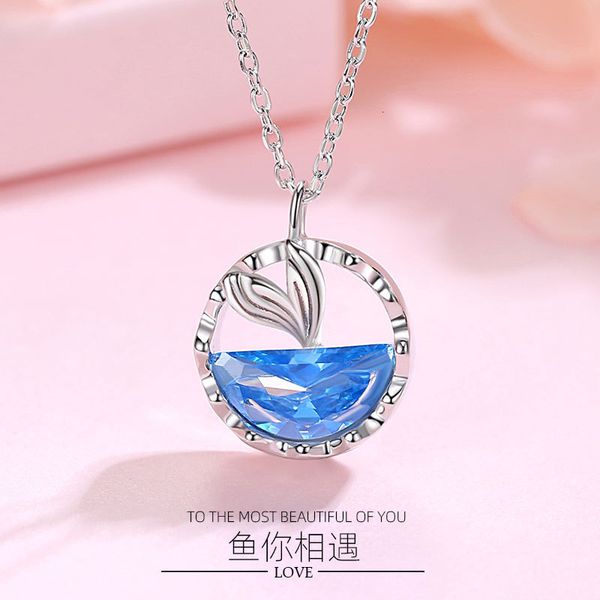 jewelry highly quality women party wedding lovers gift925 pure silver fish you meet necklace simple fashion fishtail ocean blue diamond gift
jewelry highly quality women party wedding lovers gift925 pure silver fish you meet necklace simple fashion fishtail ocean blue diamond gift