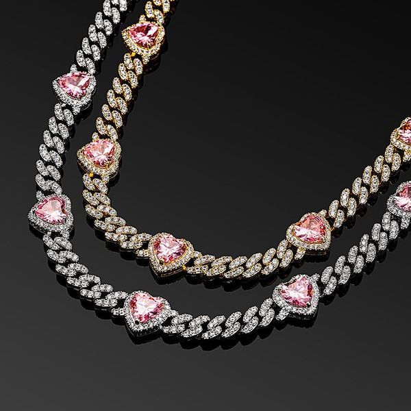 chains ins micro inlaid love ruby 8mm cuban necklace cross-border hip hop bracelet, Silver
chains ins micro inlaid love ruby 8mm cuban necklace cross-border hip hop bracelet, Silver
