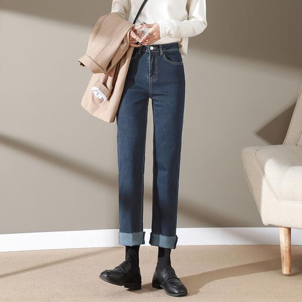 women's jeans hemming 2021 slim high-waisted pants straight loose stretch all-match light-colored, Blue
women's jeans hemming 2021 slim high-waisted pants straight loose stretch all-match light-colored, Blue