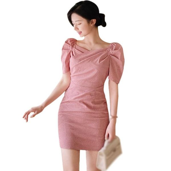 casual dresses party dress 2021 korean spring summer women's plaid v neck puff sleeve slim a line short sleeves female clothes, Black;gray
casual dresses party dress 2021 korean spring summer women's plaid v neck puff sleeve slim a line short sleeves female clothes, Black;gray