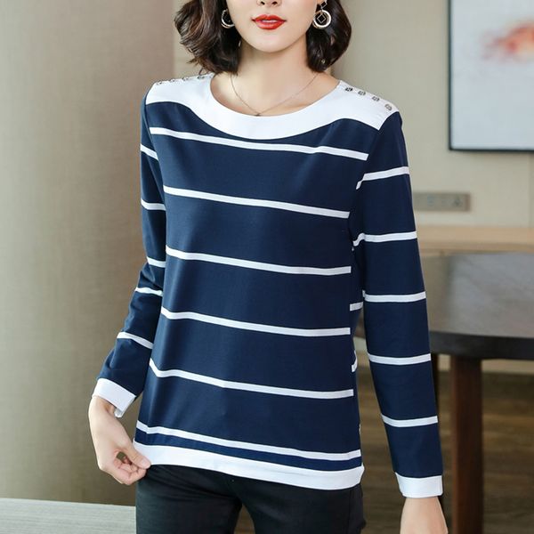 shintimes striped t shirt women button big size full sleeve 2021 fall vogue cotton tshirt female korean style woman clothes, White
shintimes striped t shirt women button big size full sleeve 2021 fall vogue cotton tshirt female korean style woman clothes, White