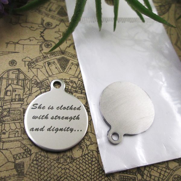 40pcs--stainless steel charms"she is clothed with strength and dignity" more style choosing diy pendants fo necklace, Bronze;silver
40pcs--stainless steel charms"she is clothed with strength and dignity" more style choosing diy pendants fo necklace, Bronze;silver