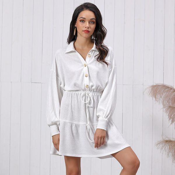 white patcwork turn down collare long sleeve self belted summer dress tunic women clothes beachwear mini dress vestidos a529 210416, White;black
white patcwork turn down collare long sleeve self belted summer dress tunic women clothes beachwear mini dress vestidos a529 210416, White;black