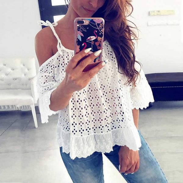 women's t-shirt women t-shirt hollow out bandage sing off shoulder ruffles tees casual solid o neck short sleeve summer loose t-shirts, White
women's t-shirt women t-shirt hollow out bandage sing off shoulder ruffles tees casual solid o neck short sleeve summer loose t-shirts, White
