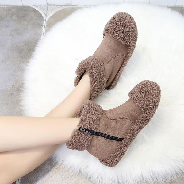 boots 2021 autumn and winter korean short women's plush warm cotton shoes leisure flat bottom snow, Black
boots 2021 autumn and winter korean short women's plush warm cotton shoes leisure flat bottom snow, Black