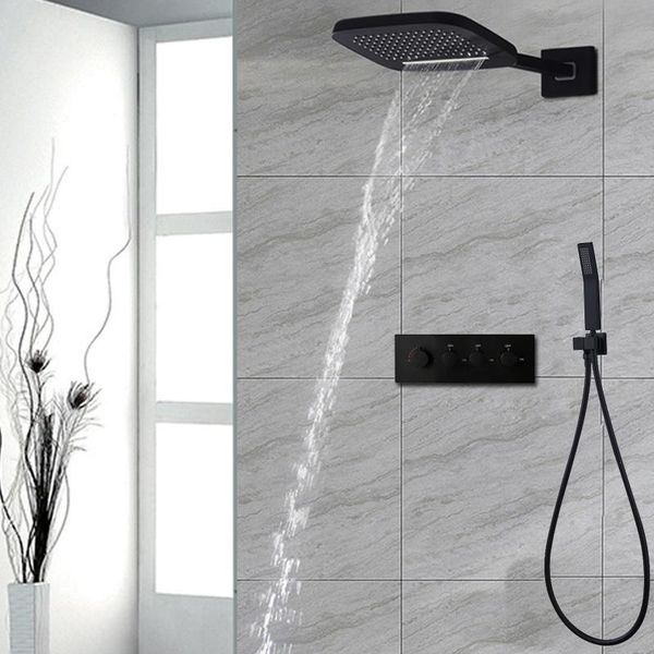 el shower set 2 functions waterfall head rainfall bathroom black fixture diverter valve sets
el shower set 2 functions waterfall head rainfall bathroom black fixture diverter valve sets