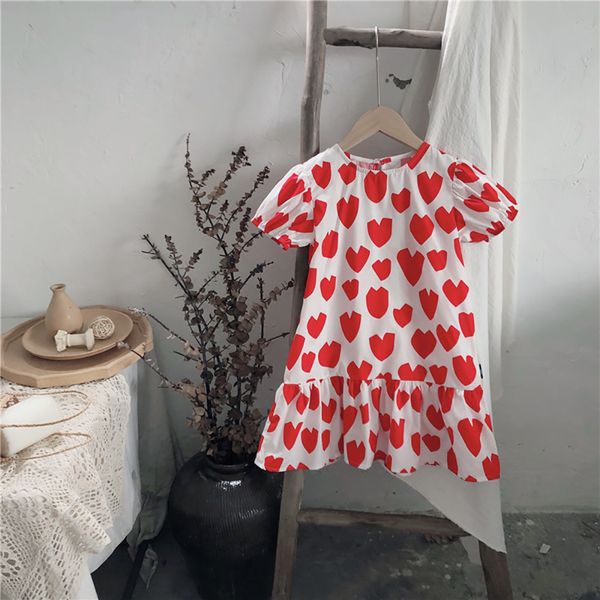 new good quality factory price fashion selling childrens sweet love printed puff sleeve halter lace princess dress, Red;yellow
new good quality factory price fashion selling childrens sweet love printed puff sleeve halter lace princess dress, Red;yellow