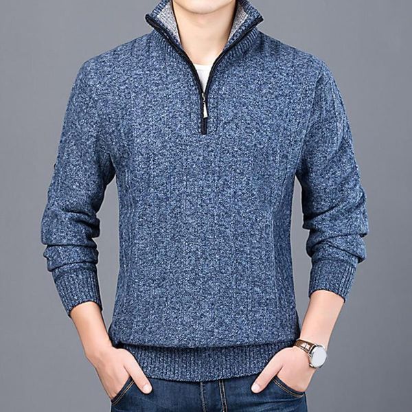 men's sweaters solid color long sleeve knitted sweater stand collar turtleneck zipper neck men pullover male clothing, White;black
men's sweaters solid color long sleeve knitted sweater stand collar turtleneck zipper neck men pullover male clothing, White;black