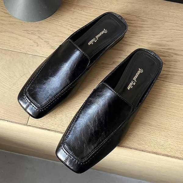 slippers qzyerai 2021 fashion blogger england style vintage genuine leather flat shoes mules women woman, Black
slippers qzyerai 2021 fashion blogger england style vintage genuine leather flat shoes mules women woman, Black