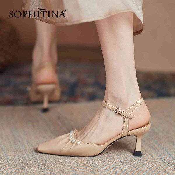 sophitina women sandals concise summer pearl square toe premium leather shoes buckle strap comfortable leisure lady shoes ao853 210513, Black
sophitina women sandals concise summer pearl square toe premium leather shoes buckle strap comfortable leisure lady shoes ao853 210513, Black