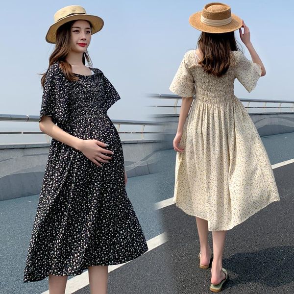 maternity dresses 1303# 2021 summer fashion floral printed chiffon dress slim waist a line loose clothes for pregnant women sweet lovely, White
maternity dresses 1303# 2021 summer fashion floral printed chiffon dress slim waist a line loose clothes for pregnant women sweet lovely, White