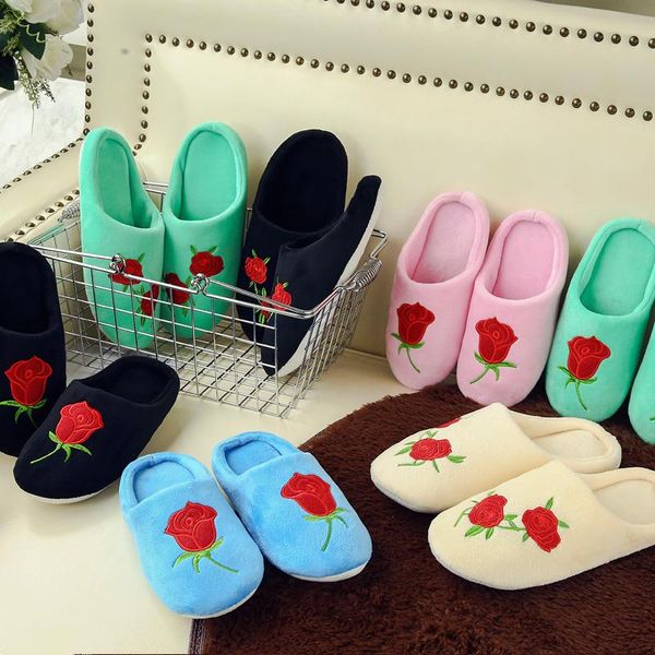 rose embroidery soft-bottomed home indoor anti-slip cotton slippers wooden floor silent tug womensshoes, Black
rose embroidery soft-bottomed home indoor anti-slip cotton slippers wooden floor silent tug womensshoes, Black