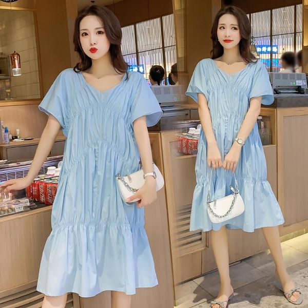 49107# maternity clothes summer short sleeves easy matching loose stylish a line dress pregnant women pregnancy dresses, White
49107# maternity clothes summer short sleeves easy matching loose stylish a line dress pregnant women pregnancy dresses, White